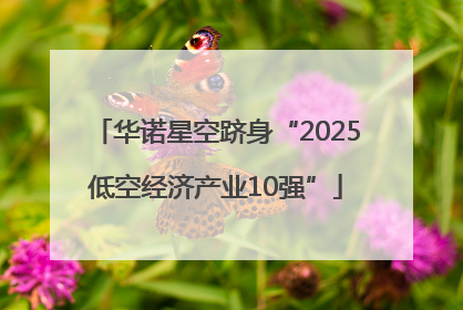 华诺星空跻身“2025低空经济产业10强”